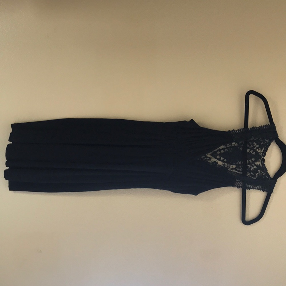 Lush black lace back dress